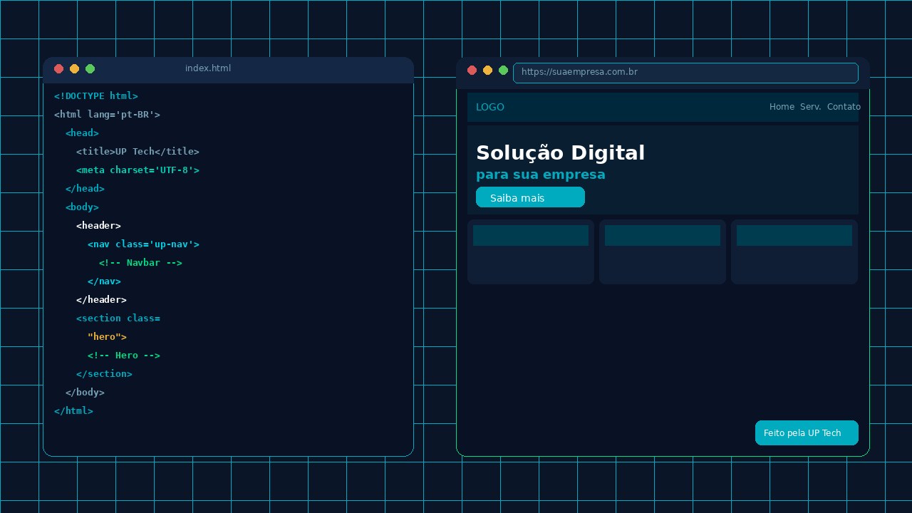 Desenvolvimento de Sites — editor de código e preview do site